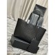 Fake YSL Saint Laurent Shopping Tote Bag Crocodile Print Leather Black Replica