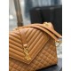 Fake YSL Saint Laurent Large Envelope Bag Mix Matelasse Caramel 31cm Replica