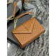 Fake YSL Saint Laurent Large Envelope Bag Mix Matelasse Caramel 31cm Replica