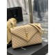 Fake YSL Saint Laurent Large Envelope Bag Mix Matelasse Apricot 31cm Replica