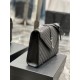 Fake YSL Saint Laurent Large Envelope Bag Mix Matelasse Black 31cm Replica