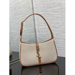 Fake YSL Saint Laurent Le 5 A 7 Hobo Bag Canvas Leather  Replica