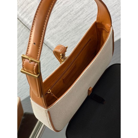Fake YSL Saint Laurent Le 5 A 7 Hobo Bag Canvas Leather  Replica