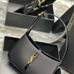 Fake YSL Saint Laurent Le 5 A 7 Cassander Hobo Bag 23cm Black Replica