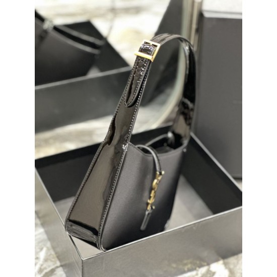Fake YSL Saint Laurent Le 5 A 7 Cassander Hobo Bag 23cm Black Replica