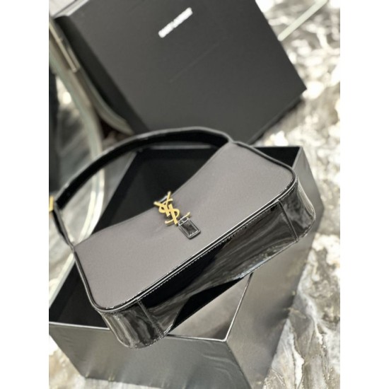 Fake YSL Saint Laurent Le 5 A 7 Cassander Hobo Bag 23cm Black Replica