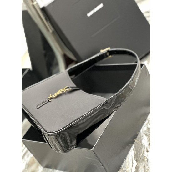 Fake YSL Saint Laurent Le 5 A 7 Cassander Hobo Bag 23cm Black Replica