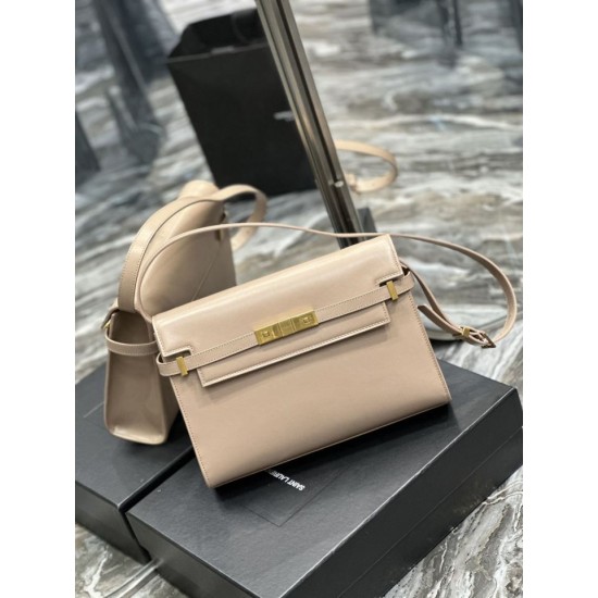 Replica YSL Saint Laurent Manhattan Shoulder Bag Apricot