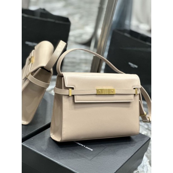 Replica YSL Saint Laurent Manhattan Shoulder Bag Apricot