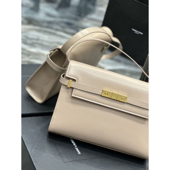 Replica YSL Saint Laurent Manhattan Shoulder Bag Apricot
