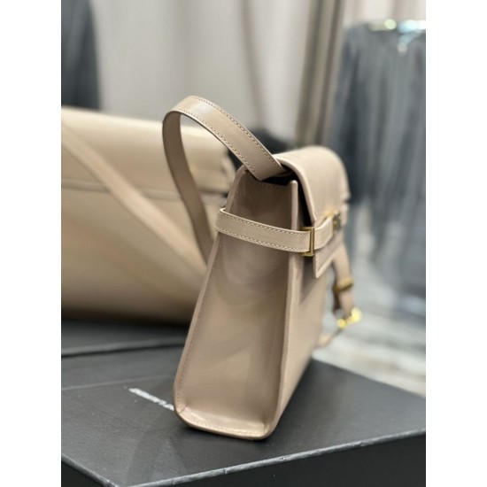 Replica YSL Saint Laurent Manhattan Shoulder Bag Apricot
