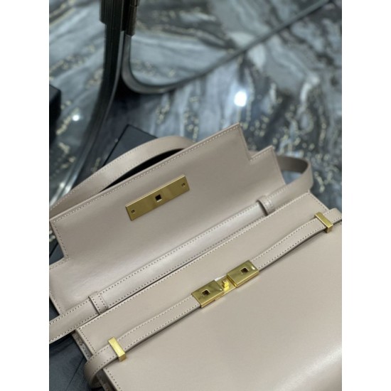 Replica YSL Saint Laurent Manhattan Shoulder Bag Apricot