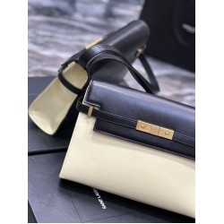 Fake YSL Saint Laurent Manhattan Shoulder Bag Black / Yellow Replica Fake YSL Saint Laurent Manhattan Shoulder Bag Black / Yellow Replica