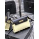 Fake YSL Saint Laurent Manhattan Shoulder Bag Black / Yellow Replica