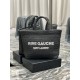 Replica YSL Saint Laurent Rive Gauche Embroidered Tote Bag Black Replica YSL Saint Laurent Rive Gauche Embroidered Tote Bag Black