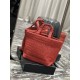 Replica YSL Saint Laurent Rive Gauche Embroidered Tote Bag Red