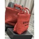 Replica YSL Saint Laurent Rive Gauche Embroidered Tote Bag Red