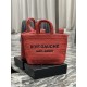 Replica YSL Saint Laurent Rive Gauche Embroidered Tote Bag Red