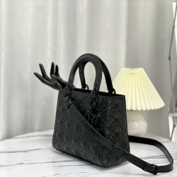 Replica Christian Dior Medium Lady Dior My Abcdior Bag Black Cannage Calfskin with Diamond Motif Fake Christian Dior Medium Lady Dior My Abcdior Bag Black Cannage Calfskin with Diamond Motif Replica