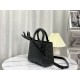 Fake Christian Dior Medium Lady Dior My Abcdior Bag Black Cannage Calfskin with Diamond Motif Replica