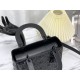 Fake Christian Dior Medium Lady Dior My Abcdior Bag Black Cannage Calfskin with Diamond Motif Replica