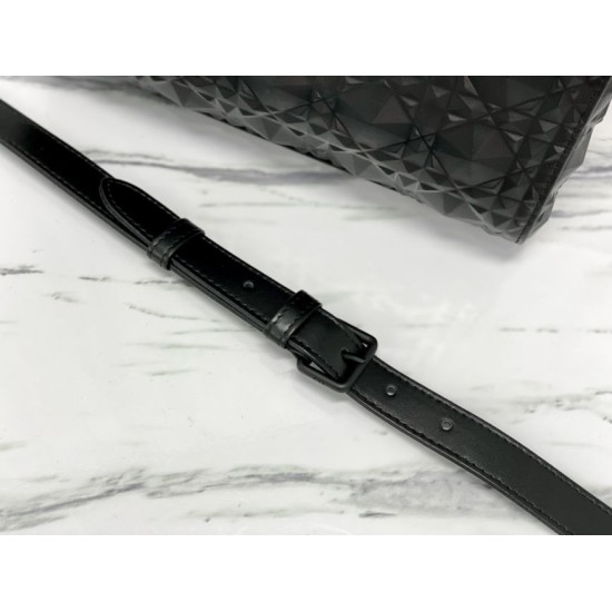 Fake Christian Dior Medium Lady Dior My Abcdior Bag Black Cannage Calfskin with Diamond Motif Replica