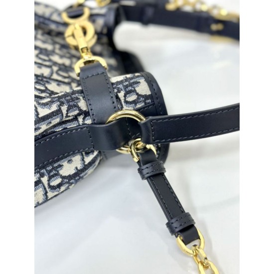 Fake Christian Dior Medium C'est Dior Bag Blue Dior Oblique Jacquard Replica
