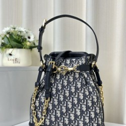 Fake Christian Dior Medium C'est Dior Bag Blue Dior Oblique Jacquard Replica