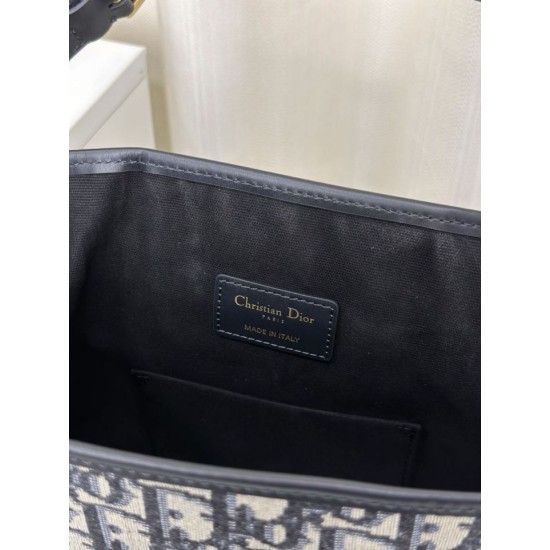Fake Christian Dior Medium C'est Dior Bag Blue Dior Oblique Jacquard Replica