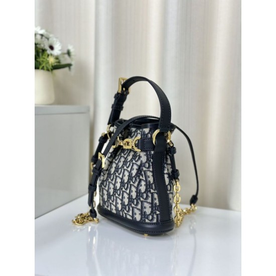 Replica Christian Dior Small C'est Dior Bag  Blue Dior Oblique Jacquard