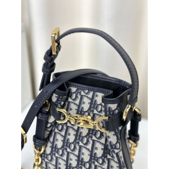Replica Christian Dior Small C'est Dior Bag  Blue Dior Oblique Jacquard