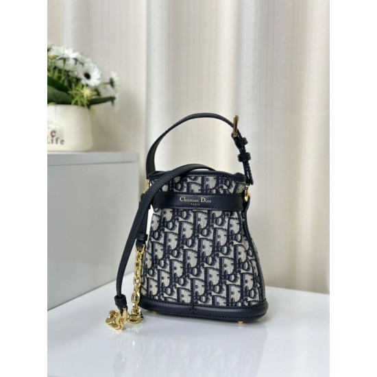Replica Christian Dior Small C'est Dior Bag  Blue Dior Oblique Jacquard