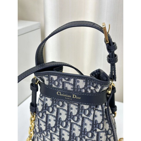 Replica Christian Dior Small C'est Dior Bag  Blue Dior Oblique Jacquard