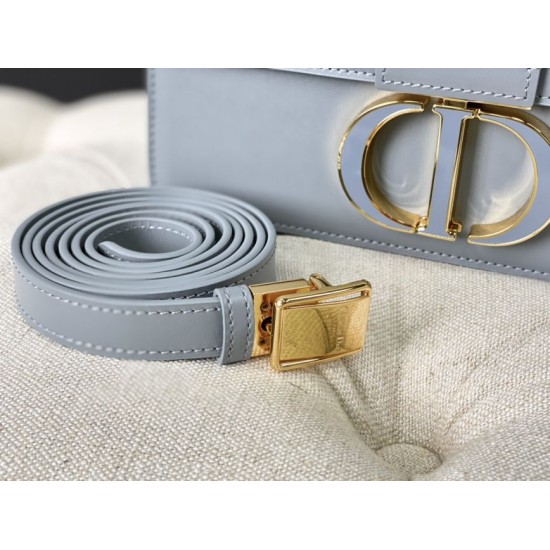 Replica Christian Dior 30 Montaigne Bag Latte Box Calfskin Light Blue