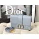 Replica Christian Dior 30 Montaigne Bag Latte Box Calfskin Light Blue