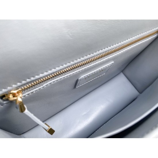 Replica Christian Dior 30 Montaigne Bag Latte Box Calfskin Light Blue