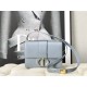 Replica Christian Dior 30 Montaigne Bag Latte Box Calfskin Light Blue