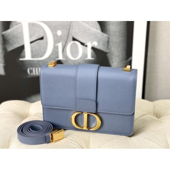 Fake Christian Dior 30 Montaigne Bag Latte Box Calfskin Blue Replica Replica Christian Dior 30 Montaigne Bag Latte Box Calfskin Blue