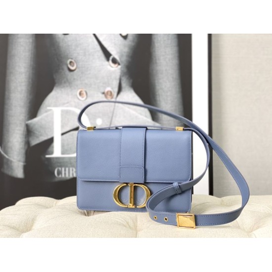 Fake Christian Dior 30 Montaigne Bag Latte Box Calfskin Blue Replica Replica Christian Dior 30 Montaigne Bag Latte Box Calfskin Blue