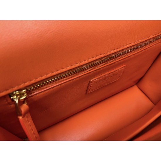 Replica Christian Dior 30 Montaigne Bag Latte Box Calfskin Orange