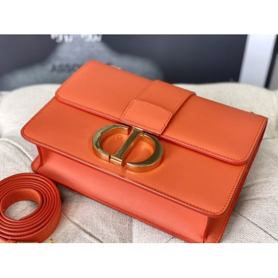 Replica Christian Dior 30 Montaigne Bag Latte Box Calfskin Orange