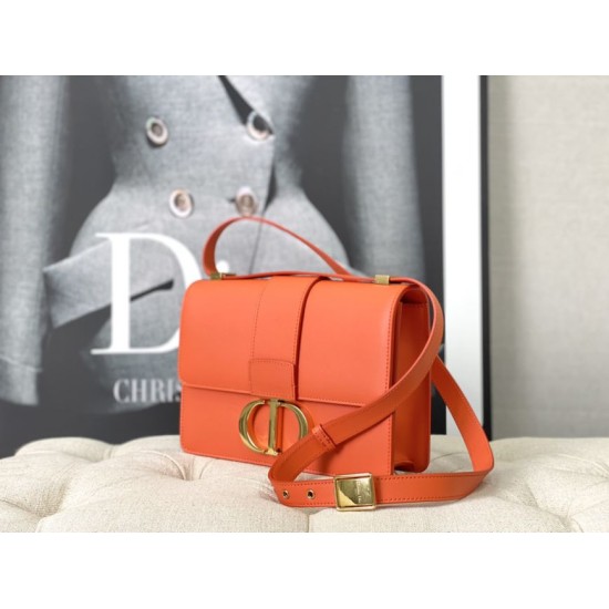 Replica Christian Dior 30 Montaigne Bag Latte Box Calfskin Orange