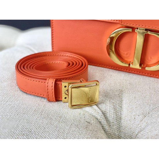 Replica Christian Dior 30 Montaigne Bag Latte Box Calfskin Orange