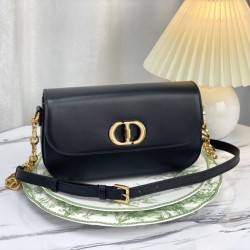 Replica Christian Dior 30 Montaigne Avenue Bag Black Box Calfskin