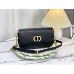 Replica Christian Dior 30 Montaigne Avenue Bag Black Box Calfskin