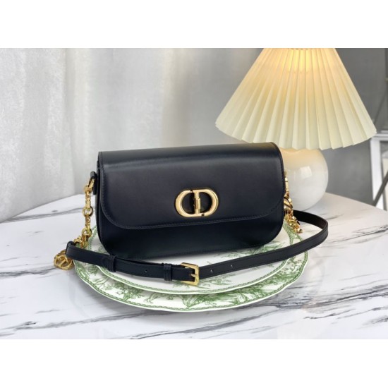 Replica Christian Dior 30 Montaigne Avenue Bag Black Box Calfskin