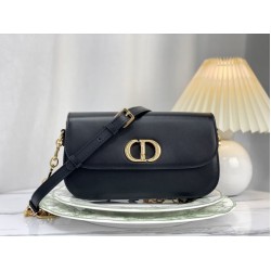 Replica Christian Dior 30 Montaigne Avenue Bag Black Box Calfskin