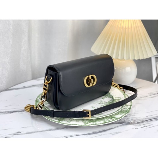 Replica Christian Dior 30 Montaigne Avenue Bag Black Box Calfskin