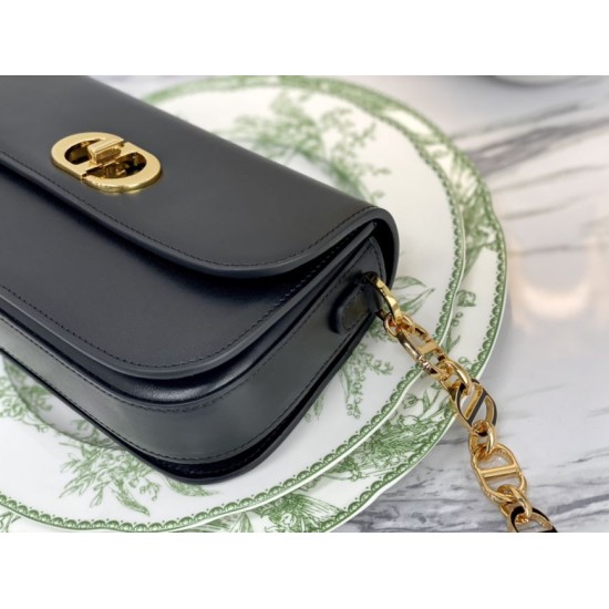 Replica Christian Dior 30 Montaigne Avenue Bag Black Box Calfskin
