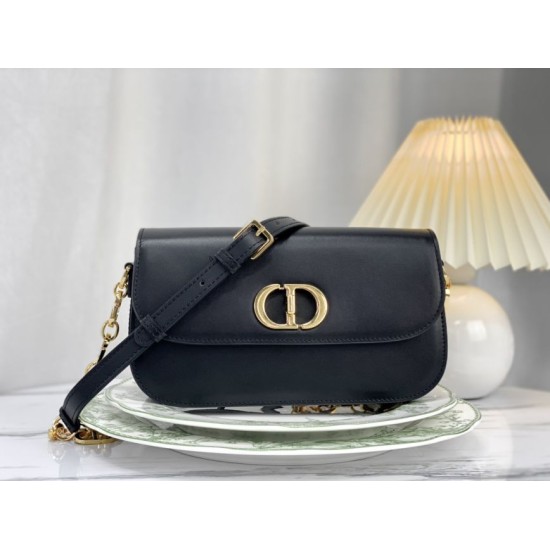 Replica Christian Dior 30 Montaigne Avenue Bag Black Box Calfskin